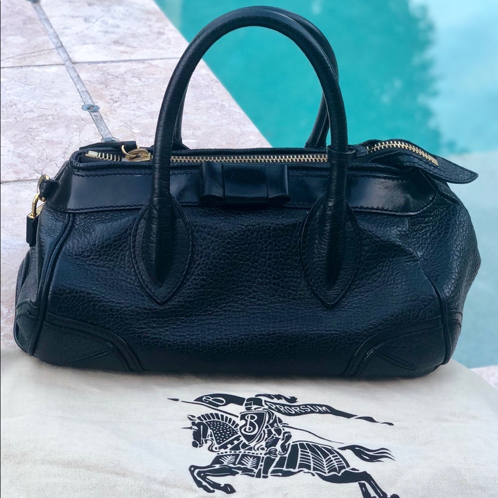 Burberry Black pebbled Leather Prorsum